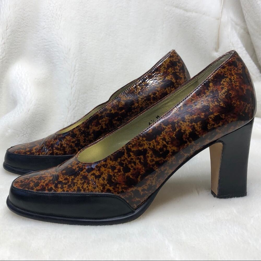 Paul Mayer Moods tortoiseshell leather heels 6.5 B